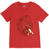 banana eating lion V-Neck Tee