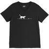 rope heart cat V-Neck Tee