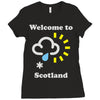 scottish weather Ladies Fitted T-Shirt