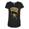 vegan pizza power Maternity Scoop Neck T-shirt