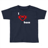 i love heart bass guitar music Toddler T-shirt