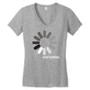 buffering  funny retro loading computer console fashion party Women's V-Neck T-Shirt