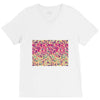 pink triangle print V-Neck Tee