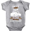 daddy and son not always eye to eye Baby Bodysuit