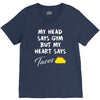 my head says gym but my heart say tacos V-Neck Tee