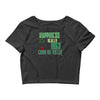 weed plant funny tee shirt 420 cannabis pot marijuana stoner gag addic Crop Top