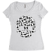 cat skull Women's Triblend Scoop T-shirt