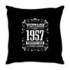 vintage made in 1957 perfectly aged a living legend Throw Pillow