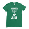 coffee and jesus Ladies Fitted T-Shirt