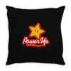 power up Throw Pillow