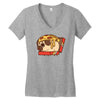 pizza pug Women's V-Neck T-Shirt