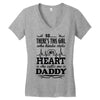 There's This Girl Who Stole My Heart She Calls Me Daddy Women's V-Neck T-Shirt