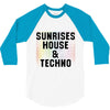 Sunrises House &amp; Techno 3/4 Sleeve Shirt