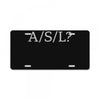 asl License Plate