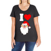 i love santa noel Ladies Curvy T-Shirt