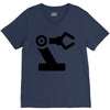 black robot V-Neck Tee
