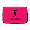 i pooped today t shirt large funny cool nerd geek humor vintage retro Laptop sleeve