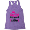Queens Are Born in January Racerback Tank