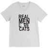real men love cat V-Neck Tee