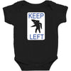 keep left shark Baby Bodysuit