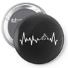 Heart Beats Mountain Pin-back button