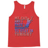 my cat and i stay in tonight Tank Top