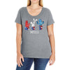 4th of July Ladies Curvy T-Shirt