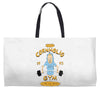 cornholio's gym Weekender Totes