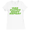 gas clutch shift repeat Ladies Fitted T-Shirt