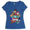 paw patrol birthday boy mom Women's Triblend Scoop T-shirt