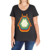 Totoro Retro Ladies Curvy T-Shirt