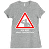 body under construction road sign Ladies Fitted T-Shirt