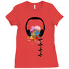 headphone Ladies Fitted T-Shirt