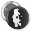 sax player lady face optical illusion Pin-back button