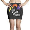 spell on you white letter Mini Skirts