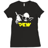 pew yoda wars funny Ladies Fitted T-Shirt