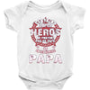 papa heros Baby Onesie