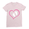 Baby Girl with Heart Any Name Customized Ladies Fitted T-Shirt