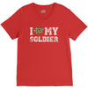 i love my soldier regular camouflage V-Neck Tee
