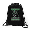 merry christmas ugly christmas sweater Drawstring Bags
