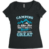 Camping Is Like Sex Women's Triblend Scoop T-shirt