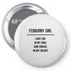 February Girl Pin-back button
