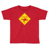 motorcycle caution sign Toddler T-shirt