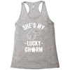 she's my lucky charm Racerback Tank