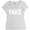 fake Women's Triblend Scoop T-shirt