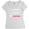 too busy playing fortnite White Logo Women's Triblend Scoop T-shirt