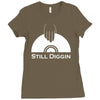 diggin in the crates Ladies Fitted T-Shirt