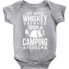 love whiskey and camping! Baby Bodysuit