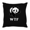 wtf panda Throw Pillow