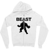 beast muscle guy workout Zipper Hoodie
